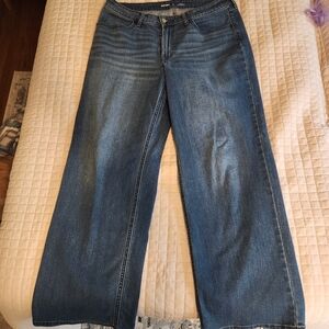 Old Navy Women's Blue Wide Leg Jeans, Size 16 Regular